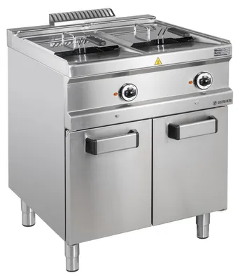 Produktbild von GastroHero Elektro Doppel Fritteuse Serie 700 2x13 Liter 18 kW Edelstahl Gastro Fritteuse Standgerät Profi  Italy 400 V