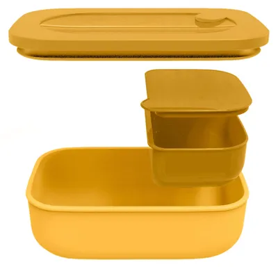 Immagine prodotto di Contenitore per alimenti 2 in 1 STORE&GO, colore giallo mango