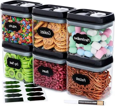 Image de Boîtes de cuisine avec couvercle, 15 l x 6, idéales pour le rangement et l'organisation