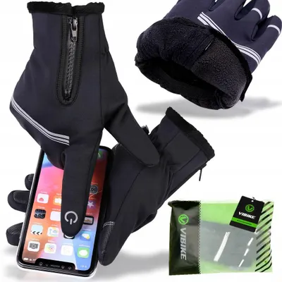 Produktbild von Vibike VBK015 Warme, wasserdichte Winter Fahrradhandschuhe