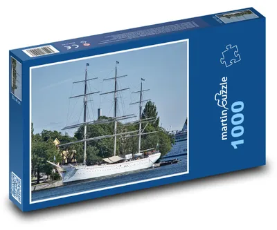 Produktbild von Puzzle 1000 Segelschiff am Hafen - martinpuzzle