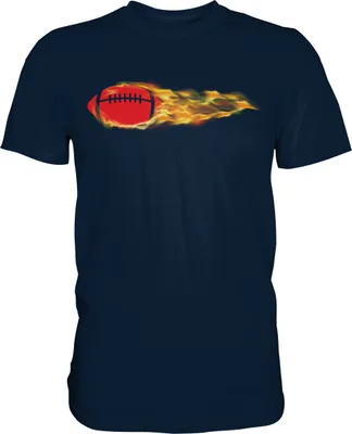 Produktbild von Brennender American Football T-Shirt – Navy / 5XL
