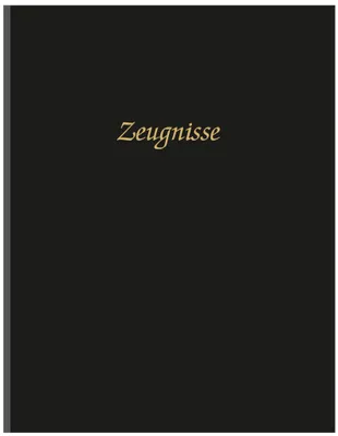 Produktbild von ADINA Zeugnismappe 10 Hüllen schwarze Lederoptik Vinyl festem Einband