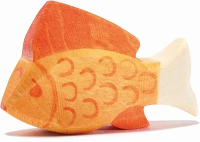 Produktbild von Ostheimer Holzfigur Fisch, gelb, handbemalt, Altersempfehlung ab 3 Jahren, Höhe 4 cm