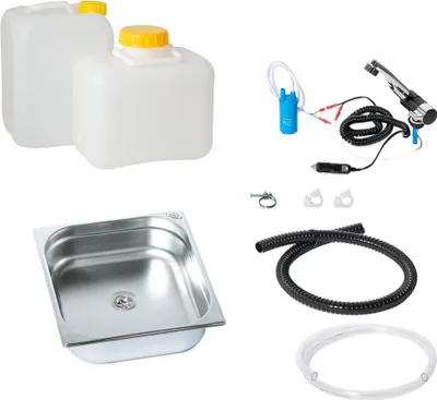 Obrázok produktu pre 12V vodný systém mini kuchyňa 354x325x100mm kempingová kuchyňa kuchynský blok kit Londýn