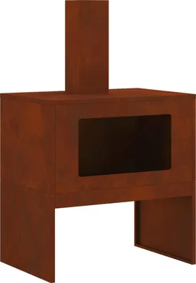 Produktbild von vidaXL Feuerstelle Braun 60 x 40 x 96 cm Wetterfeststahl