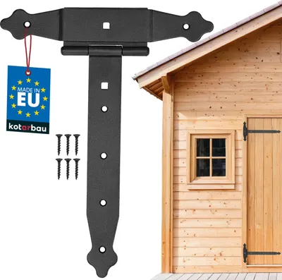 Obrázek produktu pro KOTARBAU® Křížový závěs 250 mm Závěs žaluzie Závěs deska Stavební kování Kování brány Dřevěný závěs Házecí závěs T-páska Práškově lakovaný závěs T-páska