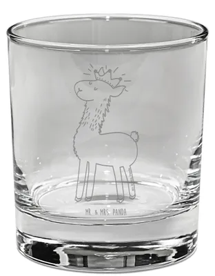 Produktbild von Mr. & Mrs. Panda Whiskyglas Lama König - Transparent - Geschenk, Tumbler, Whisky, Mama, Kollegin, Freundin, Papa, Lamas, Whiskey, Glas, Whiskeyglas