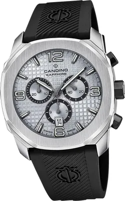 Zdjęcie produktu dla Kauczukowy zegarek męski Candino chronograf sportowy czarny sportowy D2UC4774/3