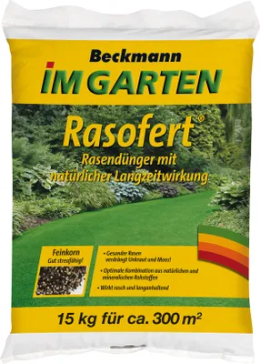 Produktbild von 15 kg Rasendünger Beckmann Rasofert®, organisch-mineralischer für ca. 300 m²