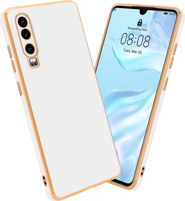 Produktbild von Cadorabo Schutzhülle für Huawei P30 Hülle in Weiß Handyhülle TPU Silikon Kameraschutz Etui Case