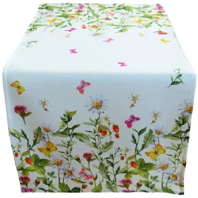 Produktbild von Tischläufer KIARA Blumendesign Mitteldecke Polyester 40 x 90 cm