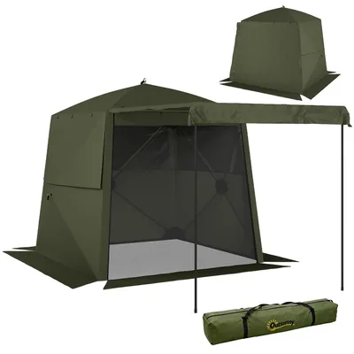 Produktbild von Outsunny Pavillon 2x2m Wasserdicht Pop-up Faltpavillon mit 4 Seitenteilen