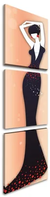Produktbild von Visario Leinwandbild Elegante Frau 150x50 cm – 3-teilig, Bild Wandbild Kunstdruck, aufhängfertig, Echtholzrahmen, Zackenaufhänger, Art. 4214