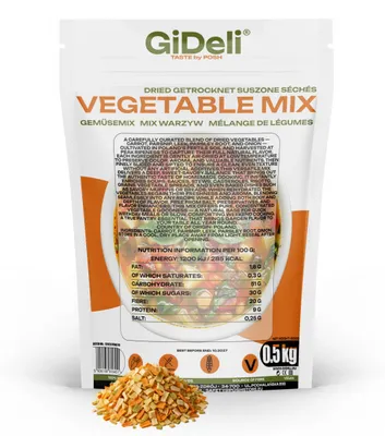 Immagine prodotto di Miscela di spezie per zuppe, 500g. Brodo vegetale senza disidratato. Verdure per zuppe, vegano, naturale, marca GiDeli