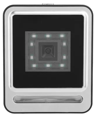 Image de Lecteur de codes-barres fixe 1D/QR 2D, modèle de bureau mains libres avec câble USB et éclairage LED