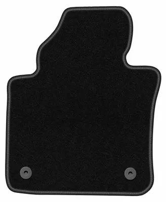 Produktbild von Fahrermatte Velours für Volkswagen Touran I 2FL 2010- (Minivan) – 1-tlg, Schwarz, passgenau – Wielganizator BASIC