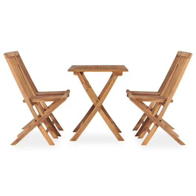 Immagine prodotto di vidaXL set da pranzo da giardino 5 pezzi pieghevole in legno massiccio teak