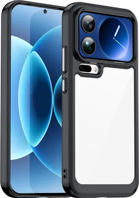 Immagine prodotto di Per Xiaomi 17 Pro Max Colorful Series Custodia protettiva ibrida in TPU/acrilico Nero