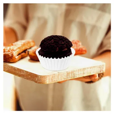 Produktbild von Weiße Papier-Cupcake-Förmchen für Muffins, Kuchen und Desserts