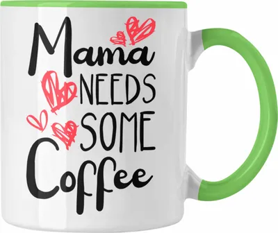 Produktbild von Trendation - Mama Tasse mit Spruch Geschenk Muttertag von Tochter Sohn Mutter Kaffeetasse Spruch Kaffeeliebhaber (Grün)