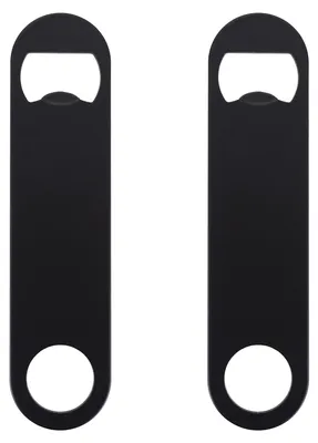 Produktbild von Flaschenöffner Bieröffner Kronkorkenöffner - Flach - Edelstahl - 12,5 x 3 cm - 2 Stück