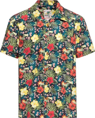 Produktbild von King Kerosin Kurzarmhemd Herren Tropical Hawaiian Style Shirt schwarz 3XL