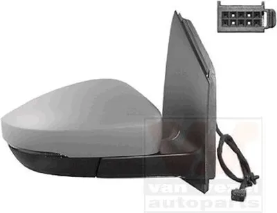 Produktbild von VAN WEZEL 5829814 Außenspiegel Seitenspiegel Rechts für VW Polo Schrägheck (6R1, 6C1) Konvex Grundiert