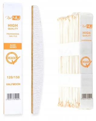 Produktbild von Nail4U Halbmond Nagelfeilen 120/150 Körnung 100 Stück