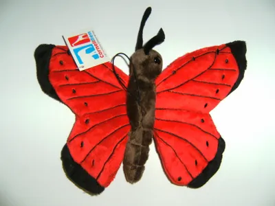 Produktbild von Plüschtier Schmetterling 22 cm, rot, Schmetterlinge Kuscheltiere Stofftiere Falter Tiere