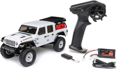 Zdjęcie produktu dla Axial SCX24 Jeep JT Gladiator 4X4 RTR Rock Crawler 1:24 - biały, z akumulatorem i ładowarką