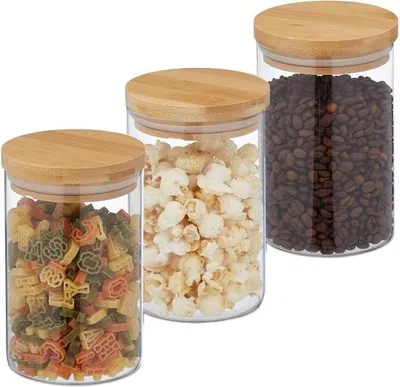 Image de 3 bocaux de conservation de différentes tailles