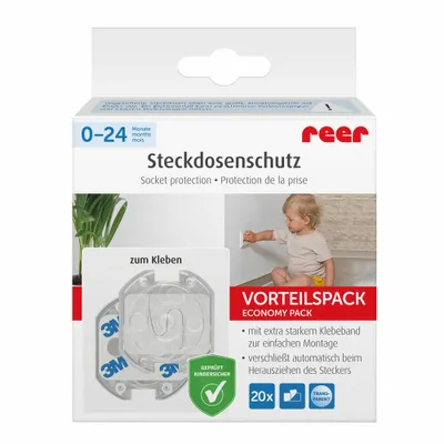 Produktbild von reer Kindersicherungen Steckdose Kunststoff, 20 St.
