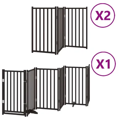 Immagine prodotto di Cancello Cani Porta Pieghevole Nero 12 Pannelli 600 cm Pioppo
