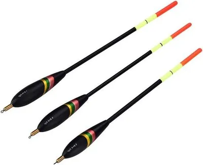 Obrázok produktu pre Sada drevených plavákov, 3 ks, plaváky typu Waggler, 1,5–6 g a 1,5–5 g, nočné spúšťače, rybárske vybavenie.