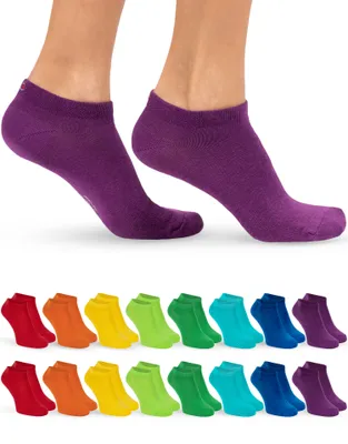 Produktbild von OCERA 16 Paar Sneaker Socken für Damen Rainbow Colors 35/38