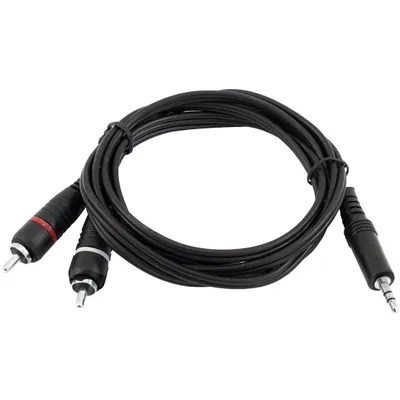 Produktbild von OMNITRONIC Adapterkabel 3,5 Klinke/2xCinch 1,5m sw