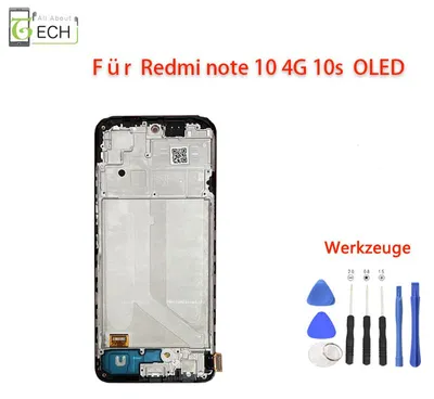 Produktbild von Für Xiaomi Redmi Note 10 / 10s 4G LCD Display (OLED) mit Rahmen 5600020K7B00