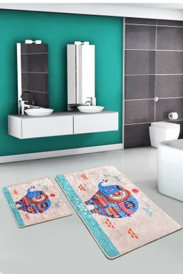 Image de Mijolnir, Etnic- CHL2478, multicolore, tapis de bain, 700 g/m², 100 % velours