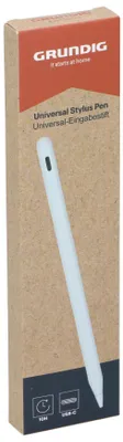 Immagine prodotto di Penna stilo Grundig per iPad e tablet - Penna Surface ricaricabile con USB-C - Punta sostituibile - Bianca