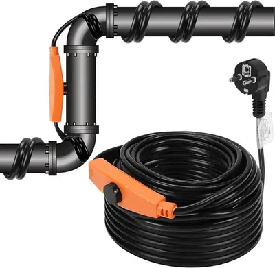 Produktbild von Famanu Heizkabel 2 Meter mit Thermostat - Frostschutz für Wasserleitungen