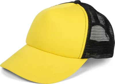 Produktbild von styleBREAKER Uni 5-Panel Trucker Cap mit Mesh-Einsatz | verstellbares Basecap mit Click Snap Verschluss | luftiges Netz Cap für Damen und Herren