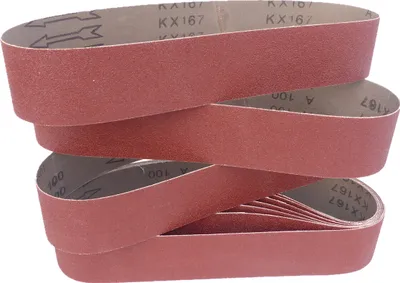 Produktbild von 10 x Schleifbänder 50 x 686mm Körnung P120 Schleifband Gewebebänder Bandschleifer Schleifpapier Gewebeband BOHRFUX