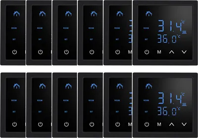 Produktbild von 12X Smart Thermostat 16A Raumthermostat elektrische Heizungssteuerung Fußbodenheizung, mit LED-Touchscreen, für zu Hause Büros Einkaufszentren Hotels