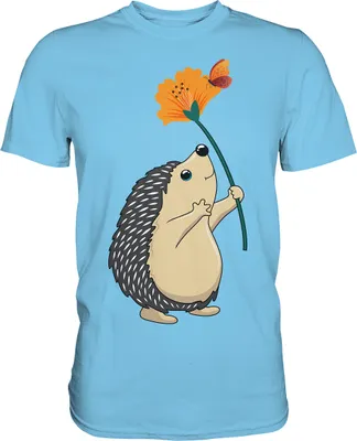 Produktbild von Igel Schmetterling T-Shirt – Sky Blue / M