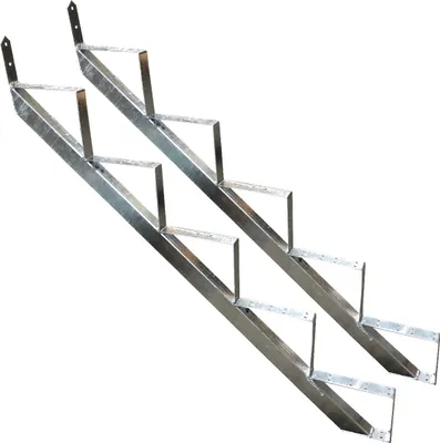 Produktbild von Treppenrahmen 5 stufig Stahl-Treppe Verzinkt Treppenholm Geschosshöhe 91cm