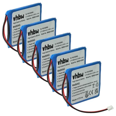 Produktbild von vhbw 5x Akku Ersatz für Ascom BKB201010/1, FA01302005, FA83601195 für schnurlos Festnetz Telefon (650 mAh, 3,7 V, Li-Ion)