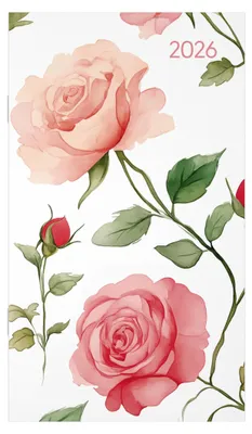 Produktbild von Miniplaner Style Rosenblüten 2026 - Taschen-Kalender 9x15 cm