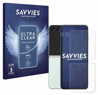 A product shot of a phone screen protector packaging and the screen protectors themselves.