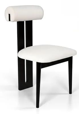 Productafbeelding van Stoel, modern, wit, design, gestoffeerde stoel, eetkamerstoel, keukentafelstoel